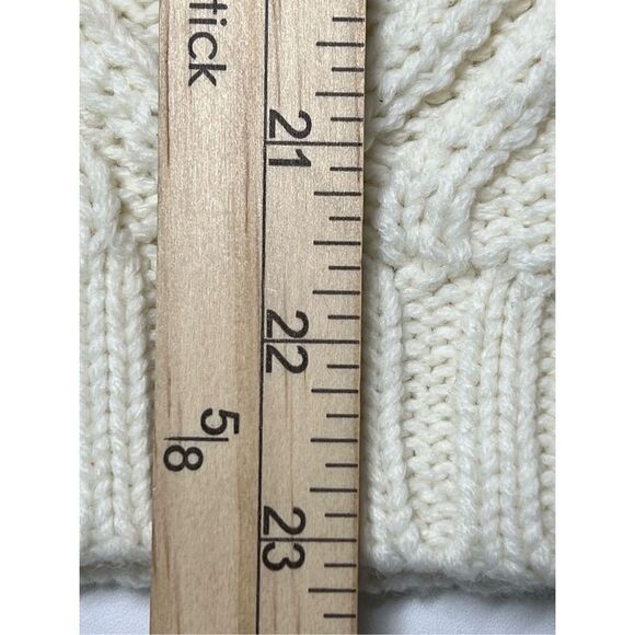 Twilight Short Sleeve Ivory Cream Cable Sweater Dress Size L - Picture 7 of 8